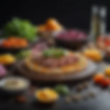Ingredients for Excellence A vibrant array of fresh ingredients commonly used in Michelin-starred cuisine