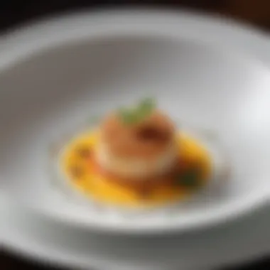 Gourmet Dish Presentation A beautifully plated gourmet dish showcasing Michelin-star presentation