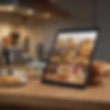 Food Delivery App Interface A sleek app interface showcasing food delivery options