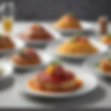 Gourmet Dishes Presentation A vibrant array of gourmet dishes elegantly presented