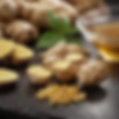 Various health supplements containing ginger extract