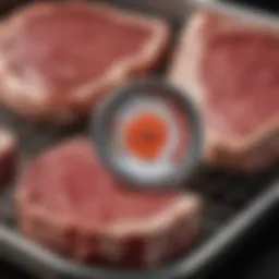 High-precision instant read meat thermometer displaying temperature