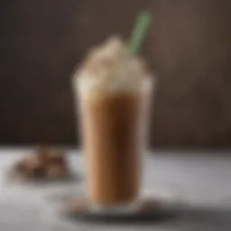 Elegant iced mocha presentation at McDonald's