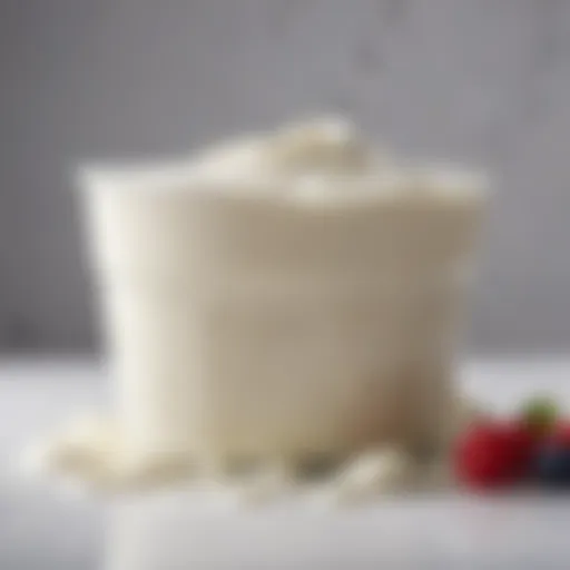 Close-up of Fage yogurt showcasing its creamy texture and rich probiotic content.