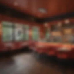 A vibrant public house diner showcasing a harmonious blend of traditional and modern decor.