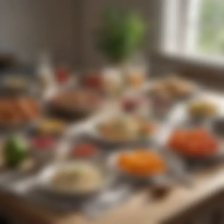 A serene table setting promoting healthy eating habits