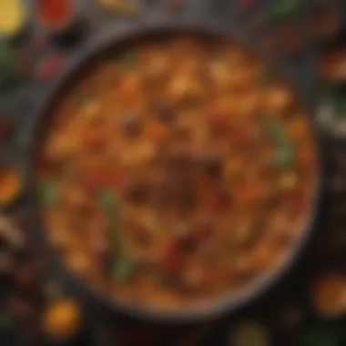 A Symphony of Spices: The Essence of Curry A vibrant assortment of spices used in curry dishes