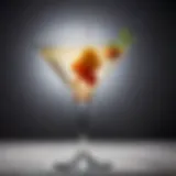 A sophisticated upside down martini cocktail with a unique twist on the classic drink