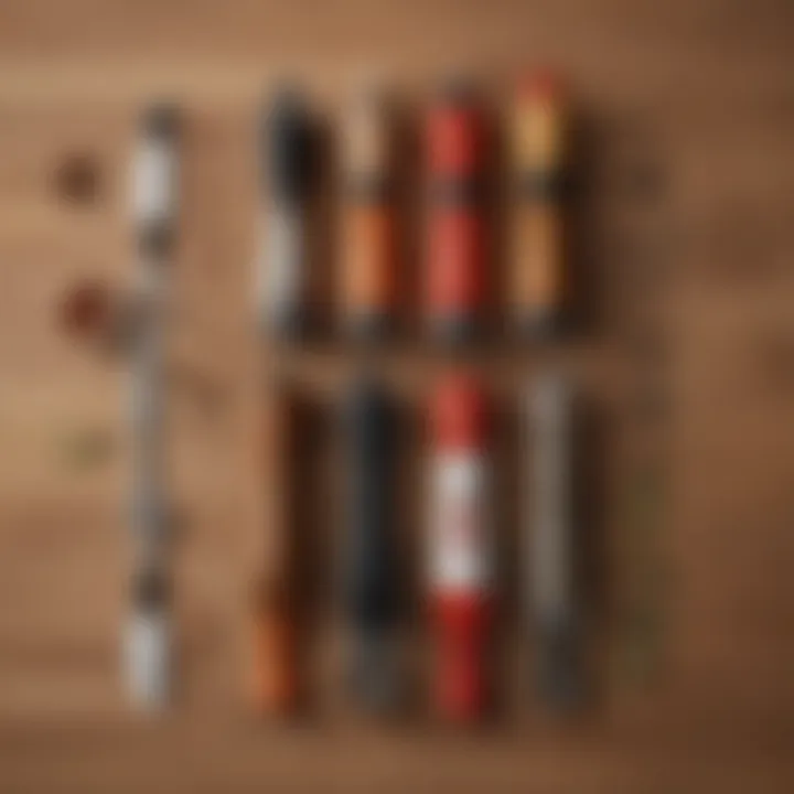 Diverse styles of refillable pepper grinders displayed together