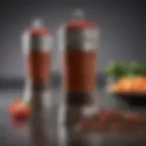 Elegant refillable pepper grinder showcasing intricate design