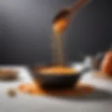 Demonstration of silicone gravy whisk in action with sauce