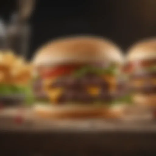 An artistic representation of a classic burger