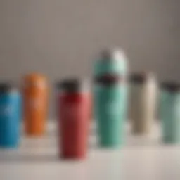 A collection of sleek thermal travel mugs showcasing various designs and colors