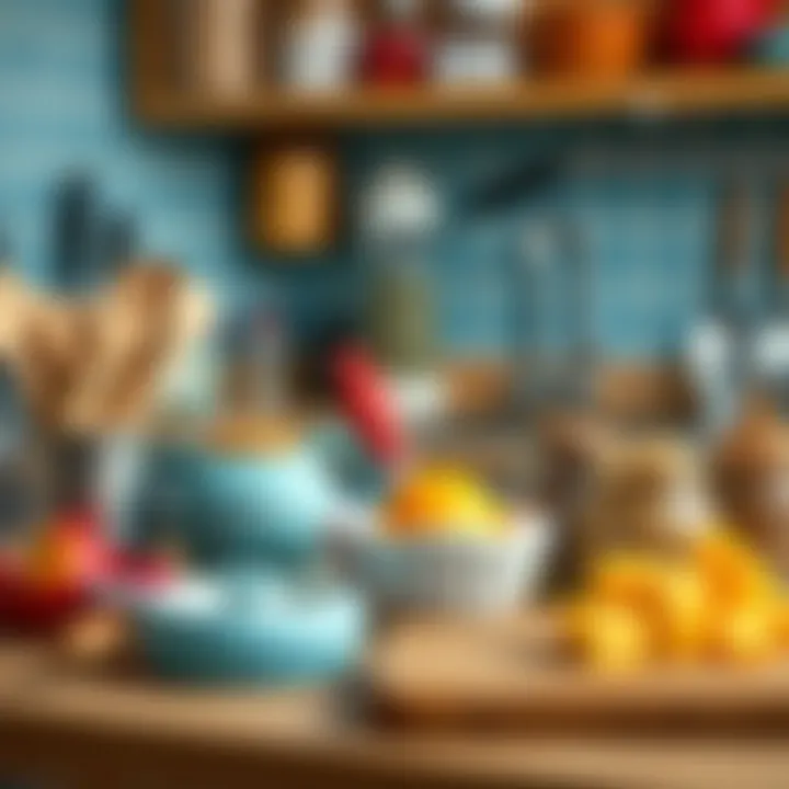 A vibrant assortment of personalized kitchen gadgets