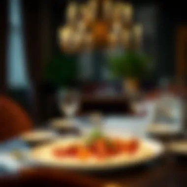 Elegant Dining with Tikka Masala An elegant dining setup showcasing tikka masala as the centerpiece