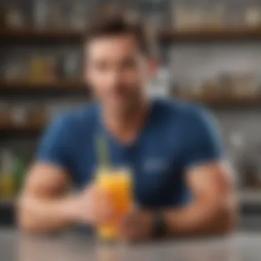 An Athlete's Refreshing Choice: Tony Horton’s Nutritional Beverage An athlete enjoying a refreshing glass of the nutritional beverage