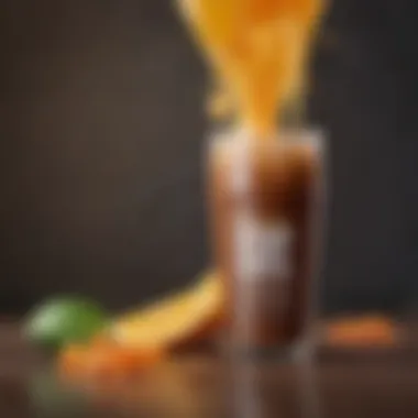 A graphical representation of health benefits associated with the drink