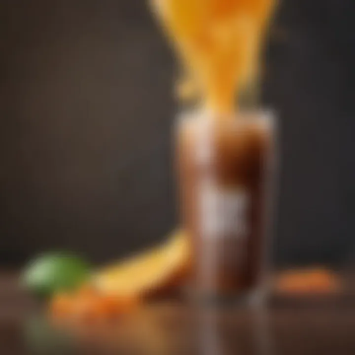 A graphical representation of health benefits associated with the drink