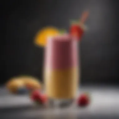 Smoothie Perfection in a Glass A perfectly blended smoothie in a stylish glass