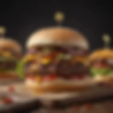 Elevating Your Burger with Unique Toppings A gourmet burger with fresh toppings and condiments