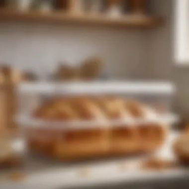 Bread neatly stored in the Tupperware Jumbo Bread Keeper