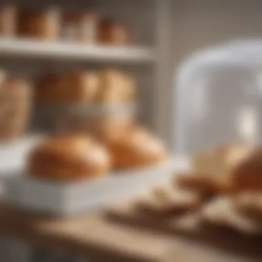 User easily accessing bread from the Tupperware Jumbo Bread Keeper