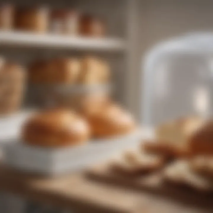 User easily accessing bread from the Tupperware Jumbo Bread Keeper