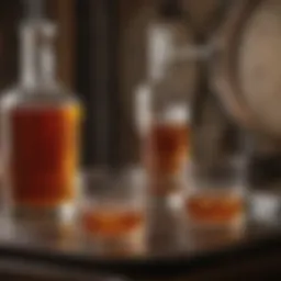 Visual representation of whiskey distillation stages
