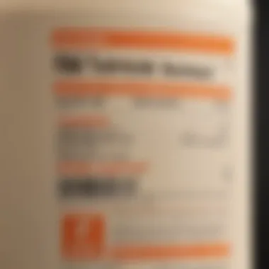 Close-up of a protein label on a whey protein container