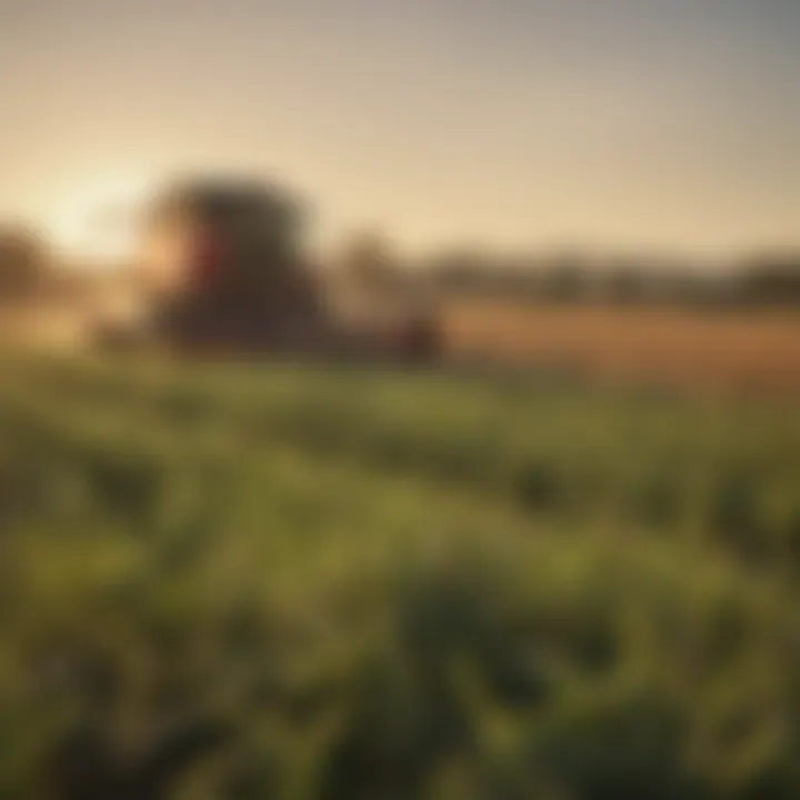 Harvesting quinoa in a farm