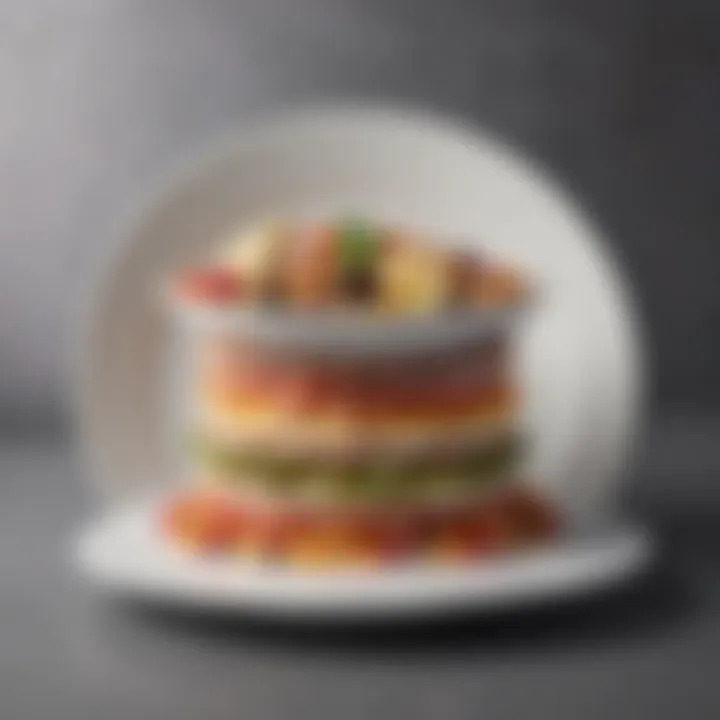 Conceptual image showing a balanced plate of healthy foods.