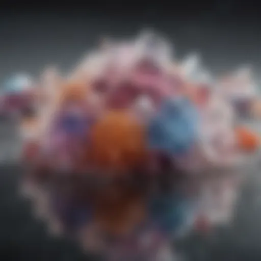 Visual representation of sugar crystals highlighting addiction.