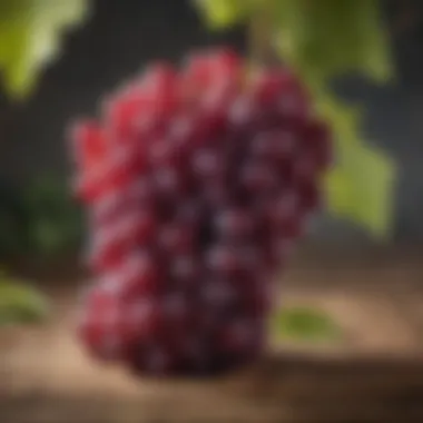 Harvesting Nature's Sweetness Bunch of ripe red grapes