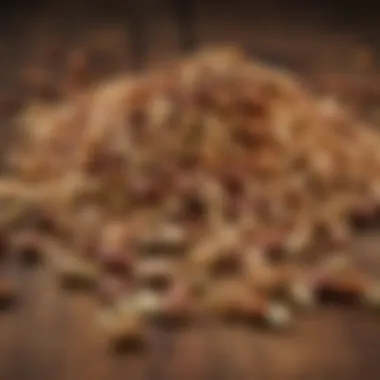 Nuts and seeds on a wooden table