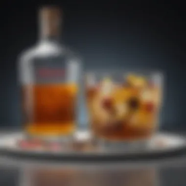 Infographic illustrating the impact of calorie consumption on health with a focus on rum