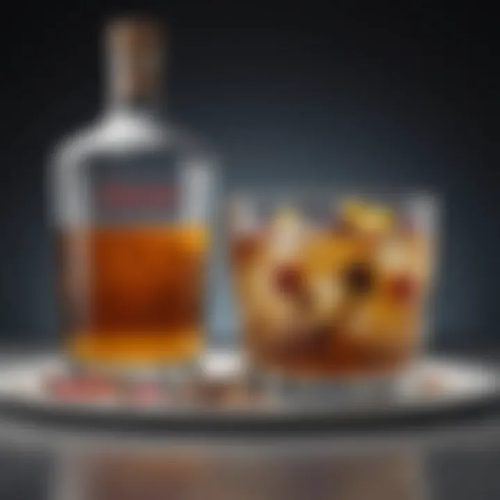 Infographic illustrating the impact of calorie consumption on health with a focus on rum