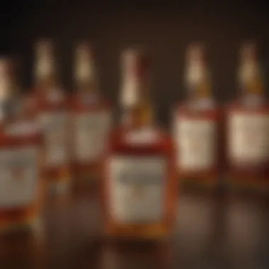 Cultural Icons: The Bourbon Collection An artistic arrangement of bourbon bottles symbolizing its cultural significance
