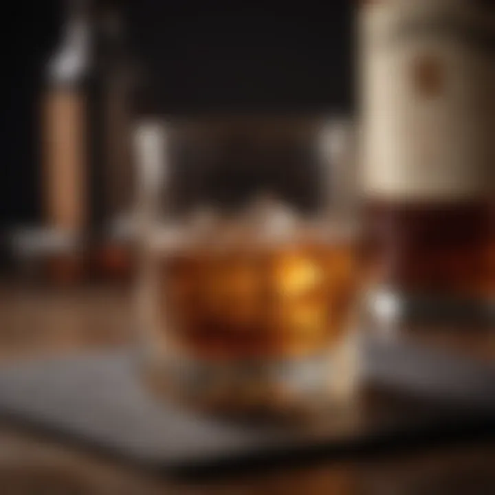 A whiskey glass paired with a sophisticated backdrop