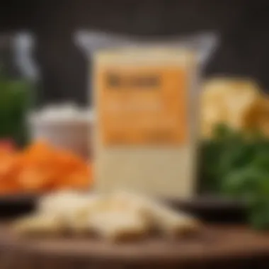 Ingredients of Vegan Cheese Close-up of the ingredients list on vegan cheese packaging