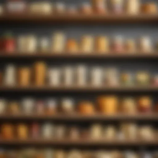 A variety of vegan cheese products displayed on a shelf