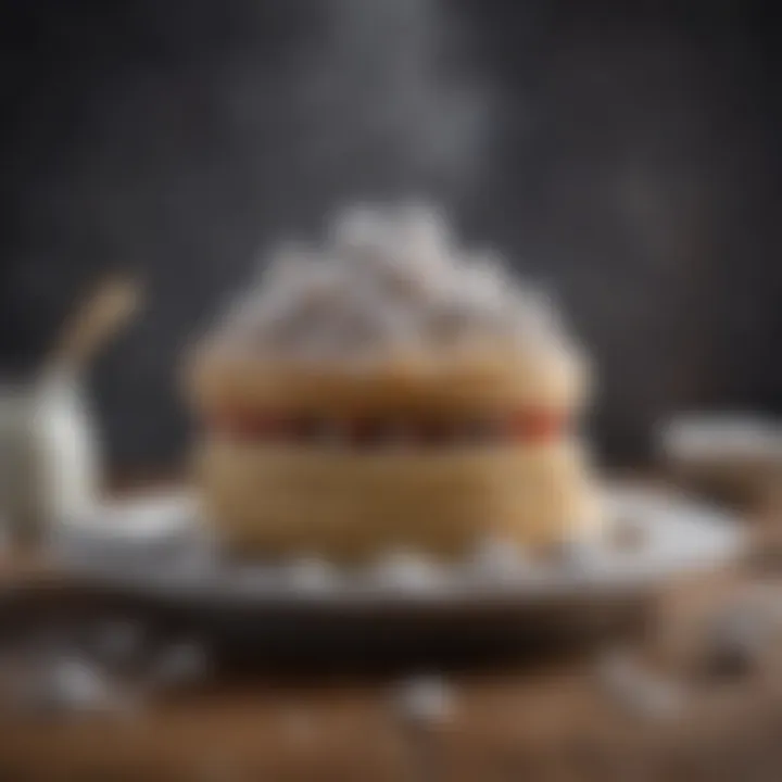 A vibrant cookbook open to a page featuring a vegan recipe that includes powdered sugar.