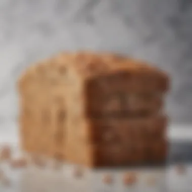 Nutritious Vegan Rye Bread Slices Nutritious slices of vegan rye bread on a marble countertop