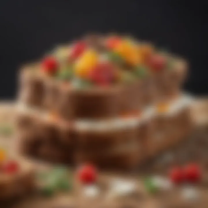 Vibrant spread and toppings on vegan rye bread toast