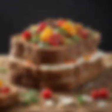 Vibrant Vegan Rye Bread Toast Vibrant spread and toppings on vegan rye bread toast
