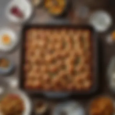 Celebratory Dishes from a 10 x 12 Pan A table set for a special occasion featuring dishes made in a 10 x 12 pan