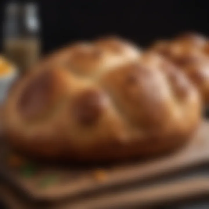 A beautifully presented homemade oopsie bread dish