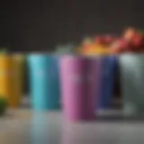 A collection of Yeti cups showcasing the vibrant color palette from 2021