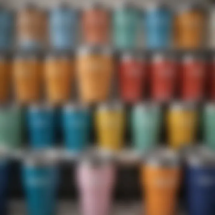 An artistic representation of color psychology related to Yeti cups